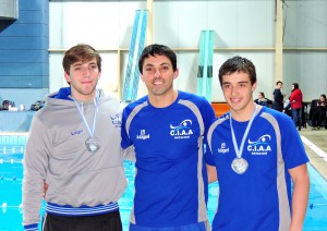 Matías Grimal, Ariel Iotov y Federico Nogueiras, felices por los nuevos logros del CIAA.
