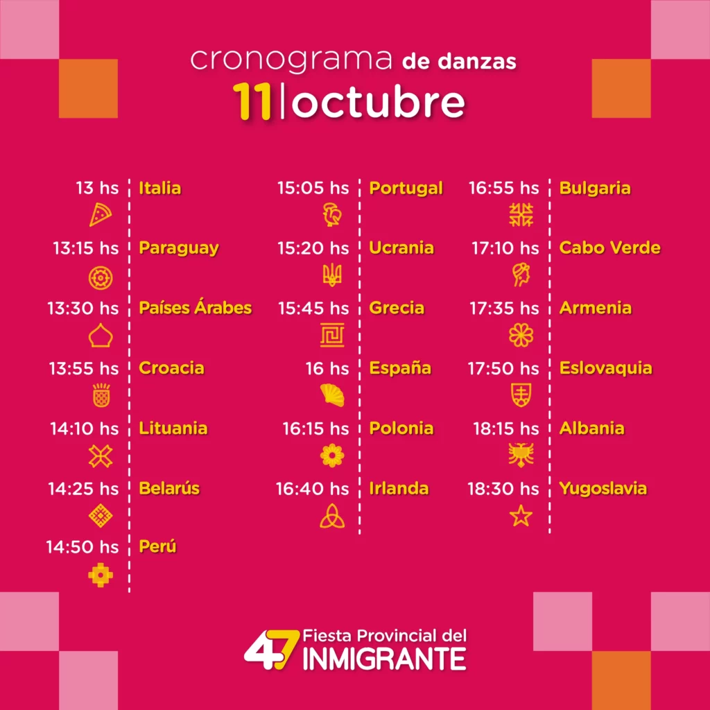 festival de colectividades de la fiesta provincial del inmigrante