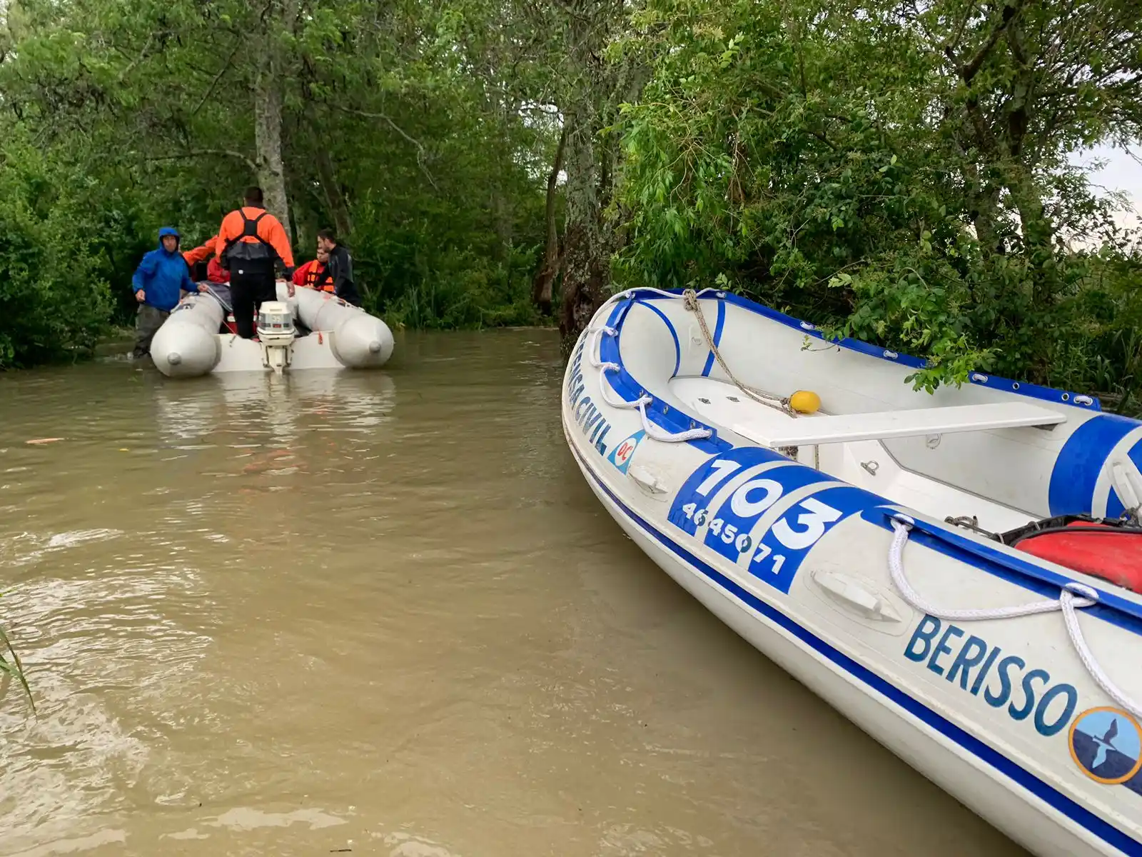 rescate durante la crecida