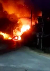 incendio en inmediaciones de La Bagliardi