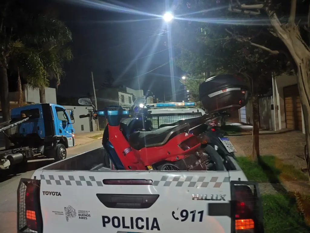 Secuestro de motos en operativo de control vehicular