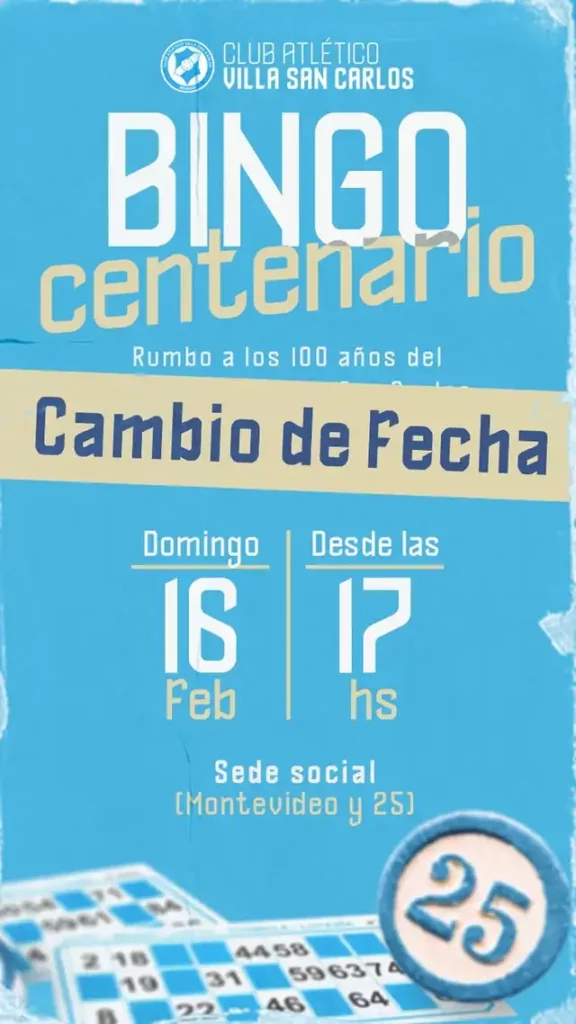 bingo centenario en villa san carlos