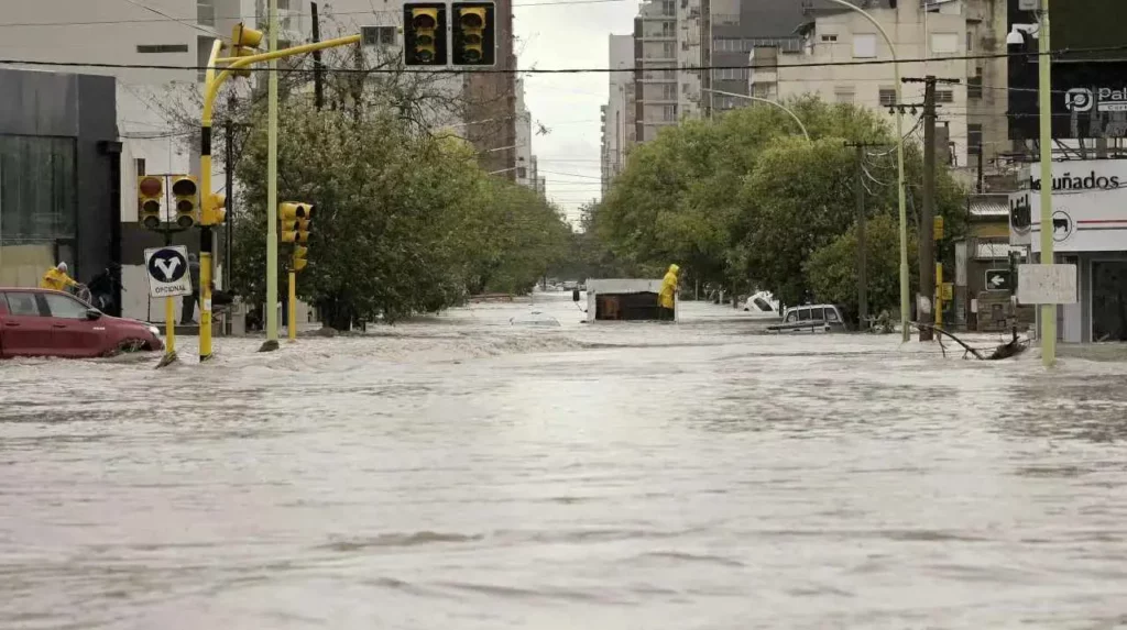 bahía blanca inundada